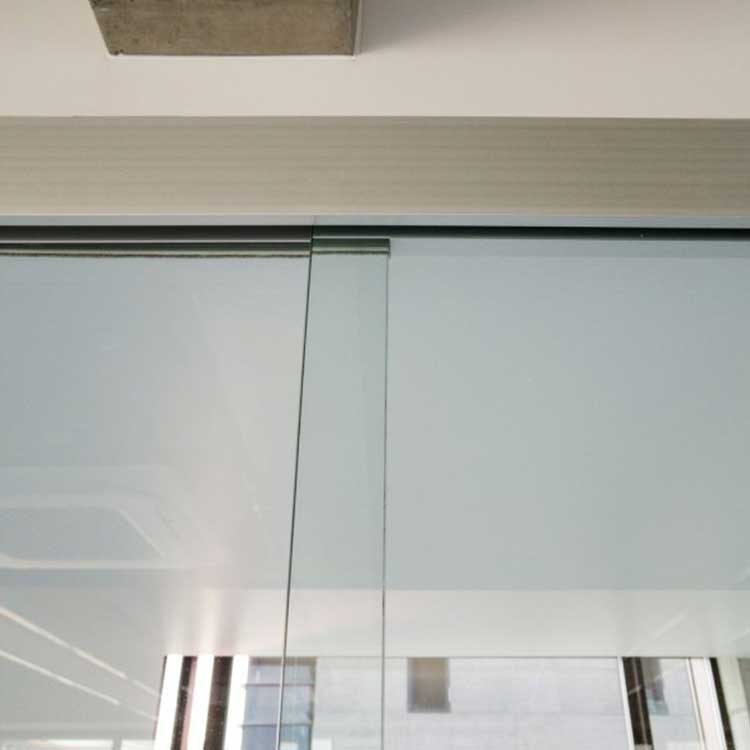 HDSAFE Frosted Glass Sliding Doors New Interior 8-12mm Frameless Glass Sliding Doors For Office Living Room Sliding Glass Door