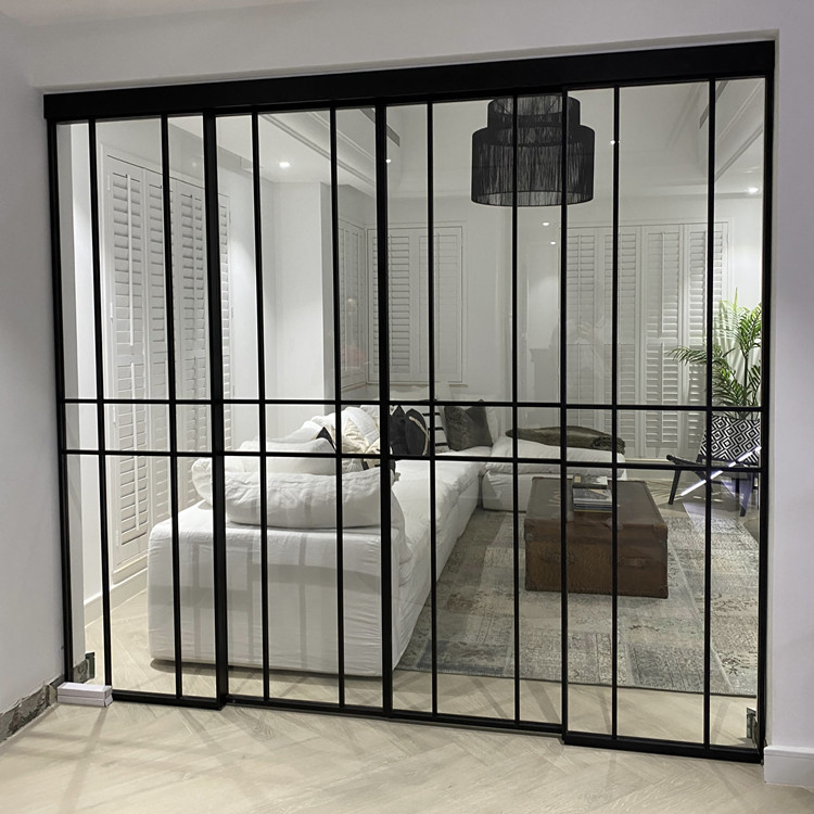 HDSAFE French Sliding Glass Doors System Apartment Soft Closing Stack Door Residential Study Living Room