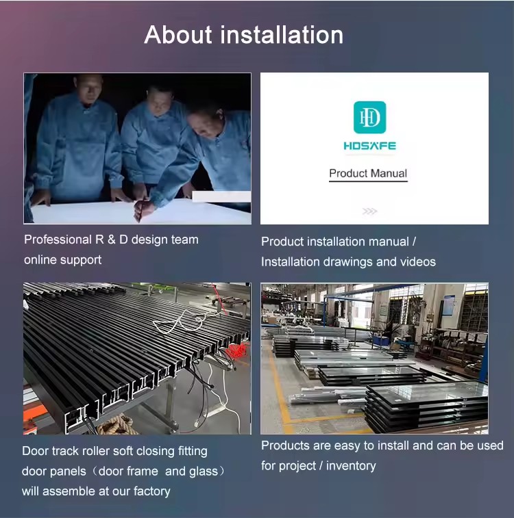 HDSAFE App Automatic Sliding Door Sensor Office Living Room Kitchen Frameless Frame Glass Automatic Sliding Door System