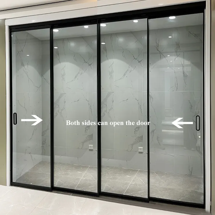 HDSAFE Smart Glass Sliding Automatic Door System Office Partition Wall Magnetic Levitation Glass Door