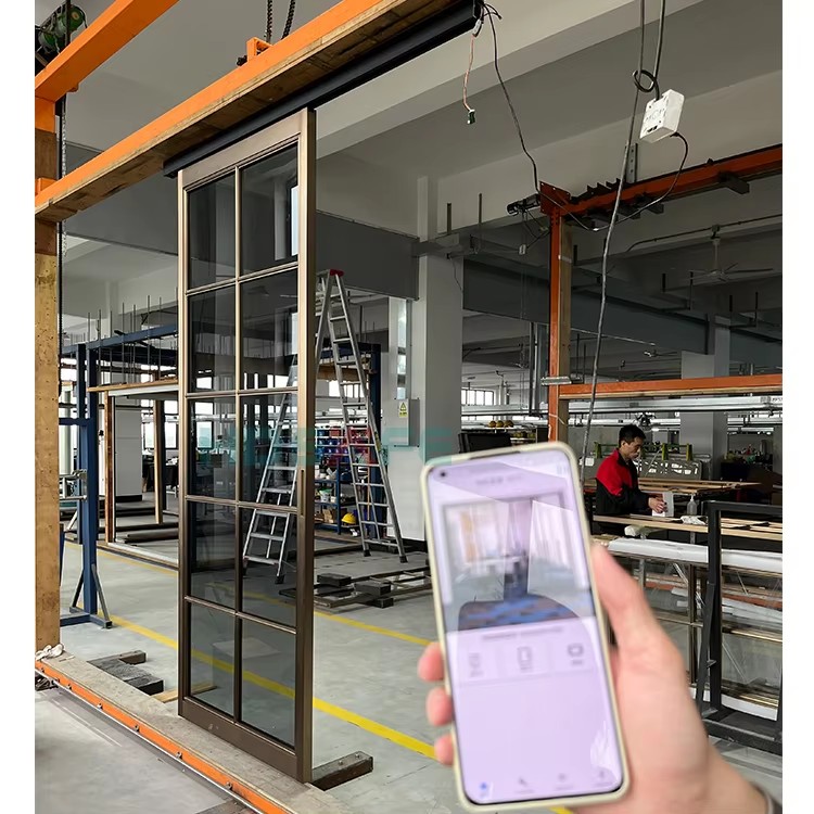 HDSAFE Sliding Automatic Door Manufacturer Mobile APP Auto Slide Door Interior Office Building Home Automatic Glass Sensor Doors